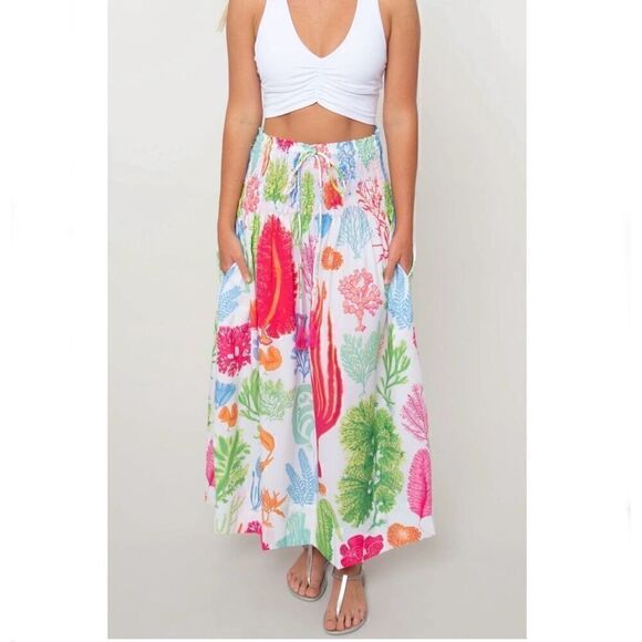 Gretchen Scott Haight Ashbury Skirt/Dress in Various Corals Sea Sway Brights - Picture 1 of 12
